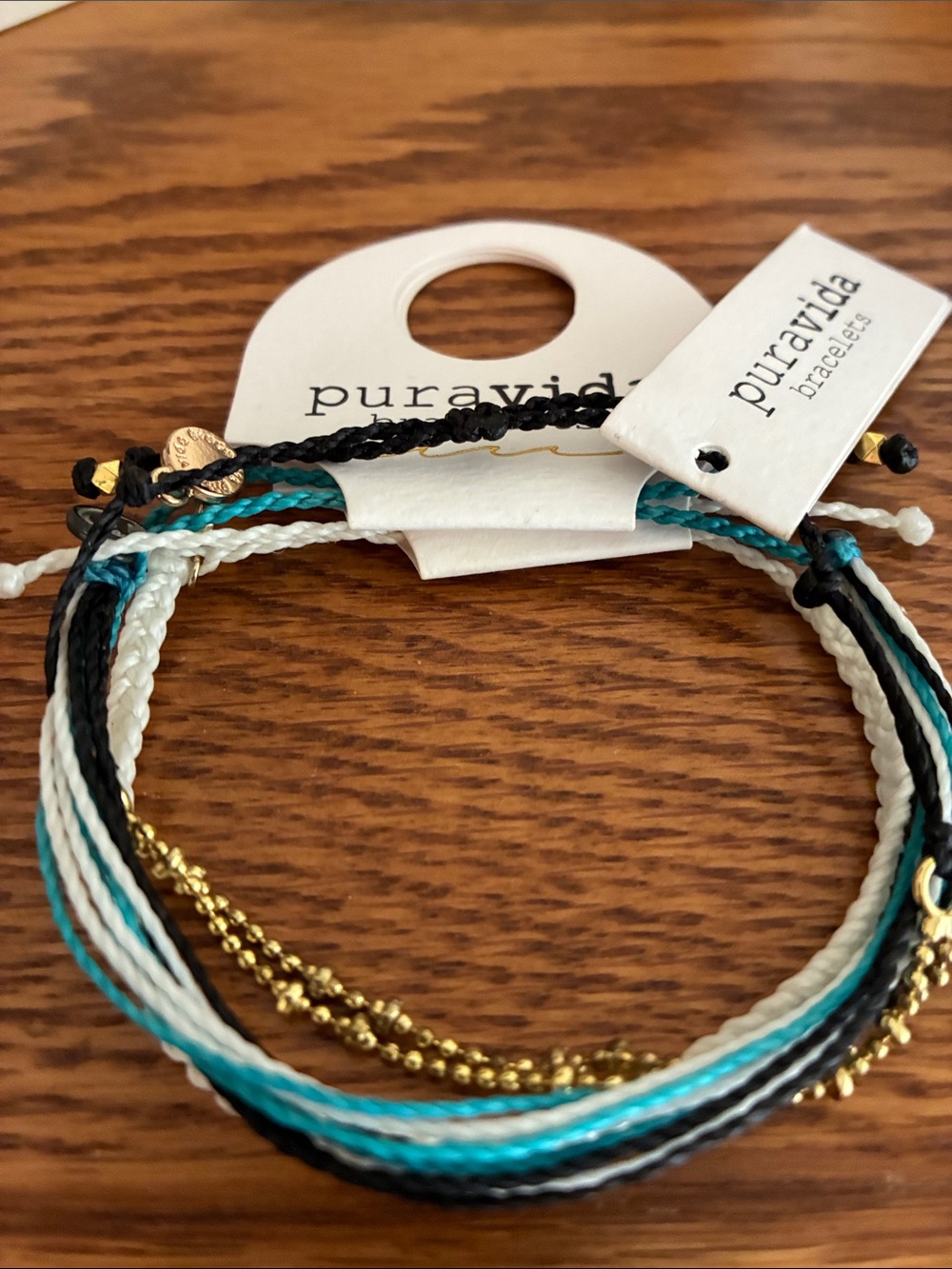 Pura Vida Multi-String Turquoise & White Stackable Bracelet Set - seaglass - Picture 2 of 4
